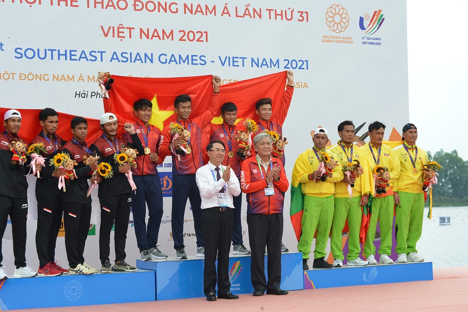 Các tay chèo nam xuất sắc giành HCV canoeing SEA Games 31 Báo Hải